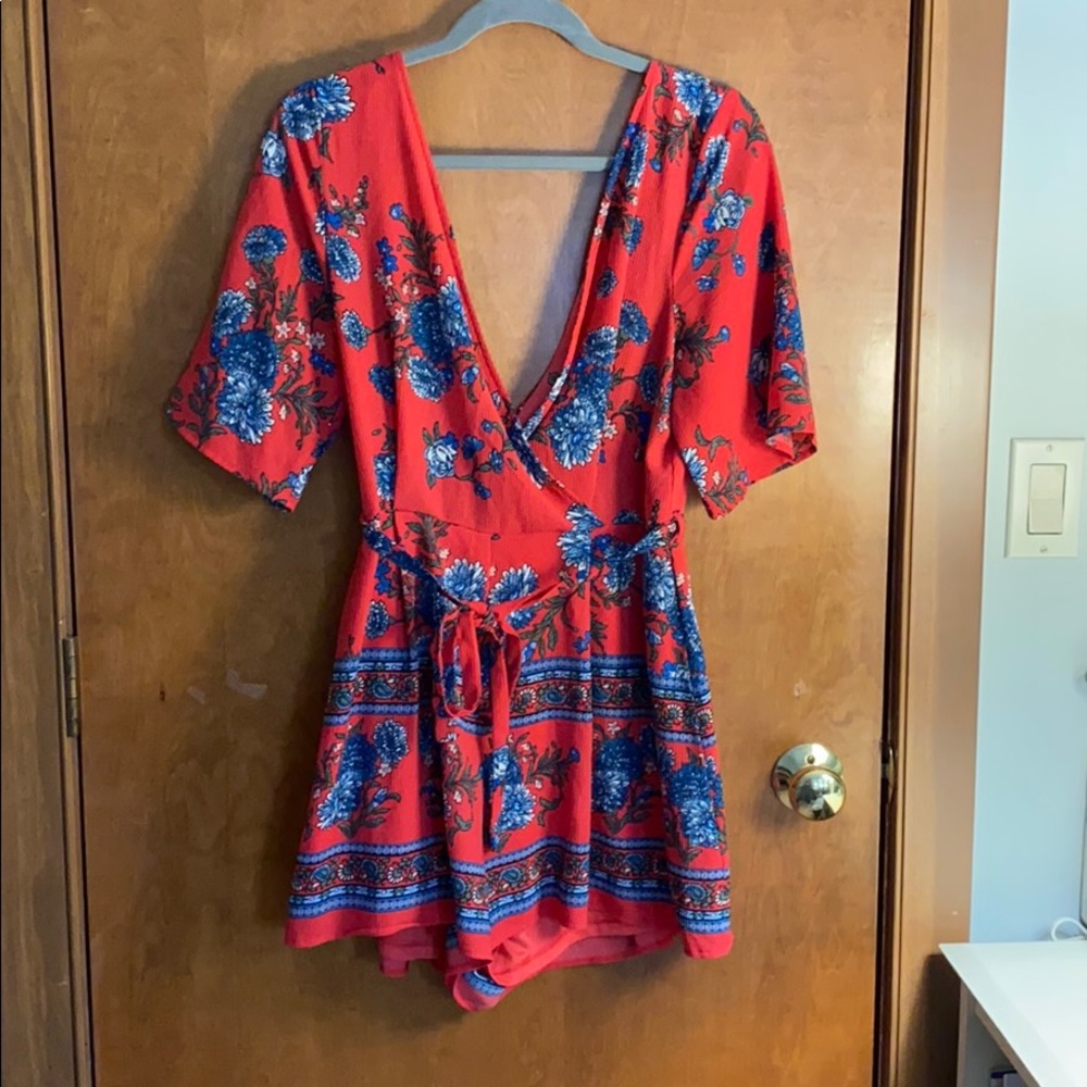 Charlotte Russe red romper